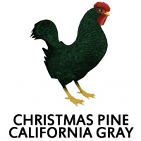 Christmas Pine California Gray Rooster