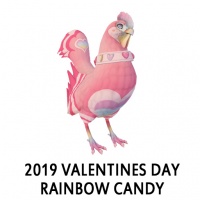 2019 Valentines Day - Rainbow Candy Rooster