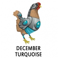 December Turquoise Hen