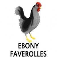 Ebony Faverolles Rooster