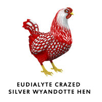 Eudialyte Crazed Silver Wyandotte Hen