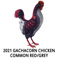 2021 Gachacorn Chicken- Common Red/Grey Rooster