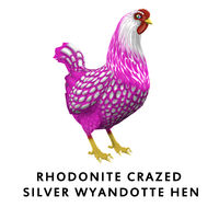 Rhodonite Crazed Silver Wyandotte Hen