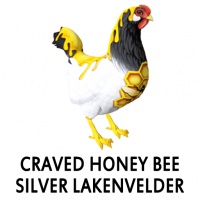 Craved Honey Bee Silver Lakenvelder Hen