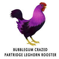 Bubblegum Crazed Partridge Leghorn Rooster