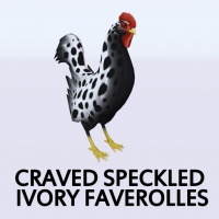 Craved Speckled Ivory Faverolles