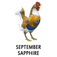 September Sapphire Rooster