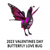 2023 Valentines Day - Butterfly Love Bug Rooster