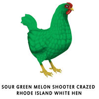 Sour Green Melon Shooter Crazed Rhode Island White Hen