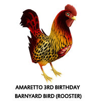 Amaretto 3rd Birthday Barnyard Bird Rooster