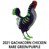 2021 Gachacorn Chicken- Rare Green/Purple Rooster