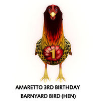 Amaretto 3rd Birthday Barnyard Bird Hen