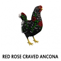 Red Rose Craved Ancona Hen