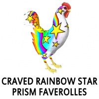 Craved Rainbow Star Prism Faverolles Rooster