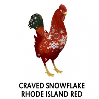 Craved Snowflake Rhode Island Red Rooster