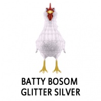 Batty Bosom Glitter Silver