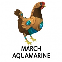 March Aquamarine Hen