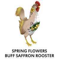 Spring Flowers Buff Saffron Rooster