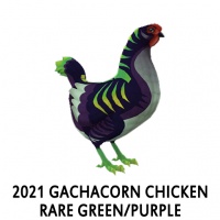 2021 Gachacorn Chicken- Rare Green/Purple Hen