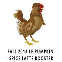 2014 Collectors Edition Pumpkin Spice Latte Rooster