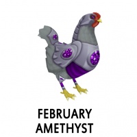 February Amethyst Hen