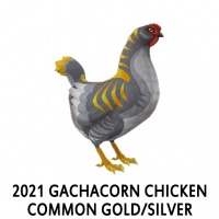 2021 Gachacorn Chicken- Common Gold/Silver Hen