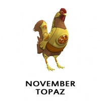 November Topaz Rooster