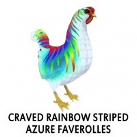 Craved Rainbow Striped Azure Faverolles