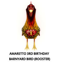 Amaretto 3rd Birthday Barnyard Bird Rooster