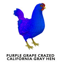 Purple Grape Crazed California Gray Hen