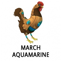 March Aquamarine Rooster