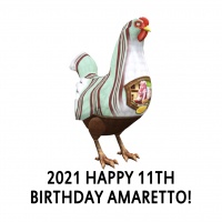 2021 Happy 11th Birthday Amaretto! Hen