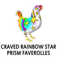 Craved Rainbow Star Prism Faverolles Hen