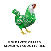 Moldavite Crazed Silver Wyandotte Hen